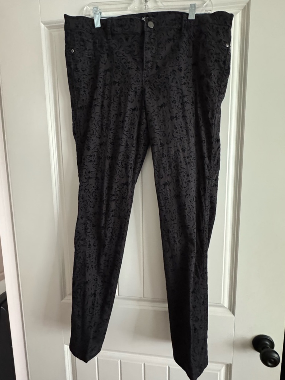 Black Patterned Pants